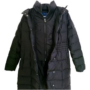Cole Haan Women Hooded Coat Black Size S